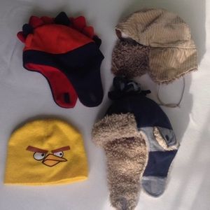 Winter hat for kids. 4 boy hats